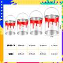 Reallnaive 8 Pcs End of the Year Student Gifts Art Paint Party Favors Supplies Plus Size Clear Empty Paint Cans with Lids Plastic Buckets Transparent Containers for Treats Crafts, 4. 72 x 6. 1 Inch