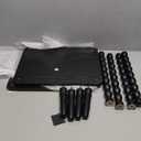 Black Side Table, Small End Table with 2-Tier Shelf, Vintage Night Stand with Storage for Bedroom Living Room, Small Spaces (Black)