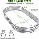 Land Guard Galvanized Raised Garden Bed Kit, 6×3×1ft Raised Garden Boxes Outdoor, Oval Metal Raised Garden Beds for Vegetables