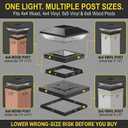 T-SUN 12 Pack Solar Post Cap Lights 4x4 5x5 6x6, Outdoor Waterproof Solar Deck & Fence Post Lights, Warm White/Cool White for Wood & Vinyl Posts, Fence, Deck, Gate & Porch