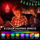 Meonum 2 Pack Christmas Night Light, 6 Color LED Vintage Christmas Night Light Dusk to Dawn, Nightlights Plug Into Wall for Bedroom Bathroom Living Room Porch Holiday Decor (Tree)