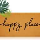 Honeydak Happy Place Door Mat 36'' x 72'' Extra Large Welcome Front Doormat for Entrance Inside Outdoor Non Slip Oversized Decorative Door Rug Long Mat for Christmas Home Entry Gift Decoration