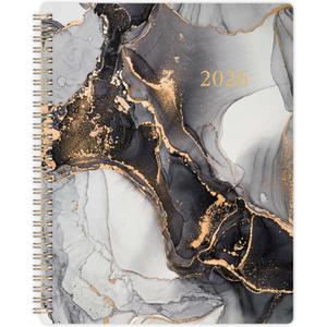 2026 Planner - Planner 2026, 2026 Planner Weekly and Monthly, January 2026 - December 2026, 10" x 8", Calendar Planner with Twin-Wire Binding - Black Golden