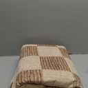 LIVEBOX 4x6 Washable Area Rug Checkered, Non-Slip Small Entryway Rug Brown Farmhouse Neutral Classic Geometric Boys Rug for Bedroom Living Room Low-Pile Carpet for Indoor Kitchen Bathroom(Brown 4'x6')