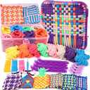 Weaving Loom Kit Toys Crafts - Arts and Crafts for Kids and Adults - Great Birthday Gifts for Girls Ages 6 7 8-12 13 Years Old - Sturdy Frame Potholder Loom Making Kits Portable Box and Craft Loops