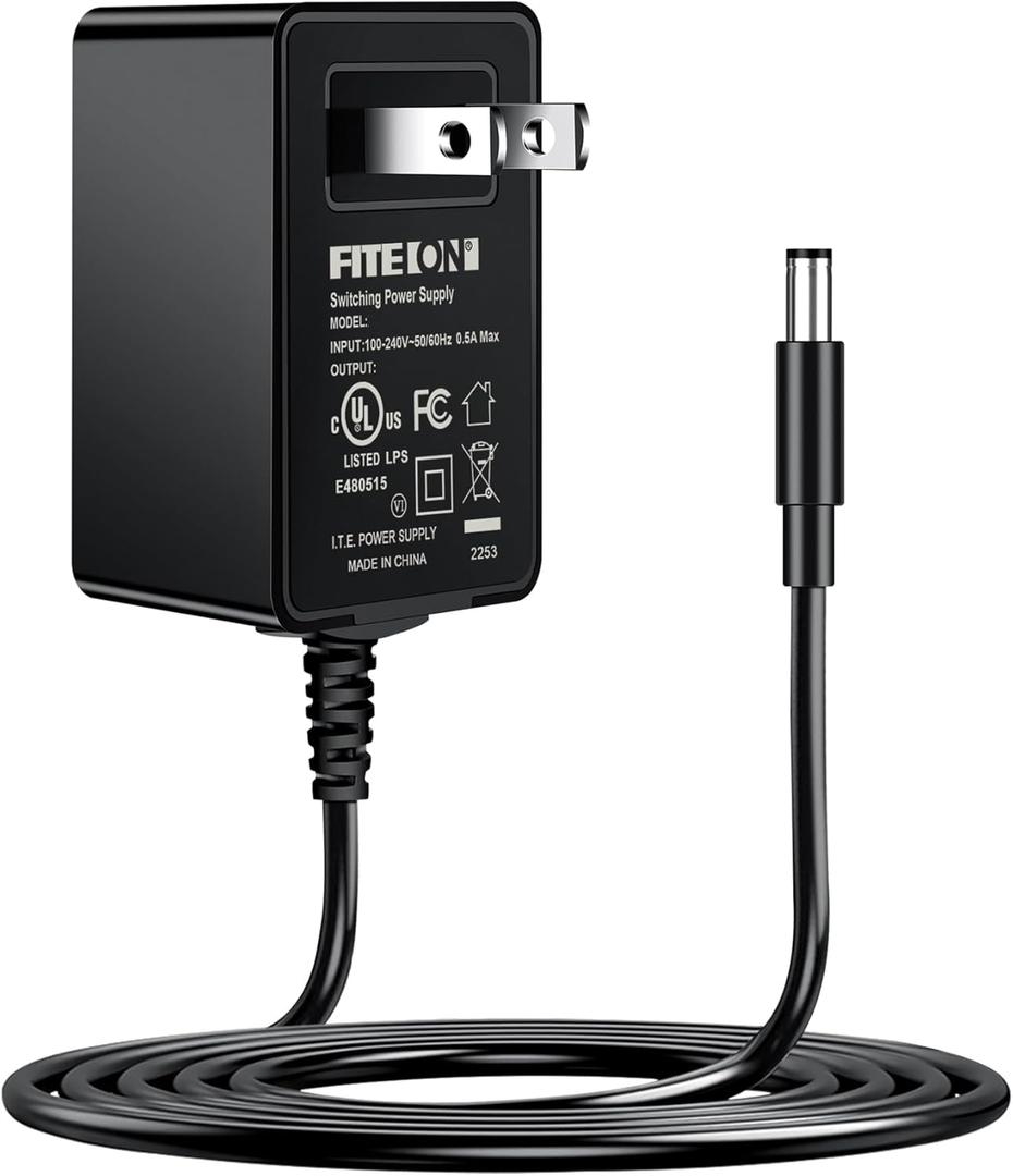 FITE ON 9V AC Adapter Replacement for WORKPRO Grass Shears 7.2V Electric Trimmer 2 in 1 Cordless Garden Tools Hedge Trimmer Battery Charger Power Supply Cord UL Listed