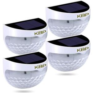 KBP Solar Fence Lights Outdoor Decorative Garden Lights Waterproof Wall Lights for Patio, Yard, Stairway (White)