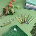2 x MALOKI 12 Pcs Pretty Fancy Cute Funny Pens for Women St Patricks Day Decorations Accessories Gifts Shamrock Decor Retractable Green Floral Aesthetic Pens for Irish Party Supplies Favors