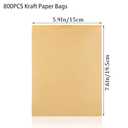 800 Pack Wax Paper Sandwich Bags 8x6 inch Wax Paper Bags, Greaseproof Bag Paper Cookie Bags Bakery Wax Bag for Food, Sandwich, Snacks, Cookie, Candies and More (Kraft)