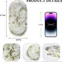 Koville Marble Vanity Tray for Bathroom Countertop, Green Marble Bathroom Tray Perfume Trays for Dresser, Stone Jewelry Dish Stone Trays for Kitchen Counter, Candle Holder for Home Decor
