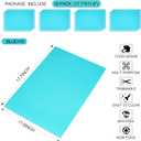 16 Pcs Refrigerator Liners Mats Washable, Refrigerator Mats Liner Waterproof Oilproof, Shinywear Fridge Liners for Shelves, Cover Pads for Freezer Glass Shelf Cupboard Cabinet Drawer (16 Blue)