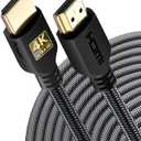 PowerBear 4K Long HDMI Cable 50 ft | High Speed, Braided Nylon & Gold Connectors, 4K @ 60Hz, Ultra HD, 2K, 1080P, ARC & CL3 Rated | for Laptop, Monitor, PS5, PS4, Xbox One, Fire TV, Apple TV