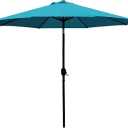 Sunnyglade 9' Patio Umbrella Outdoor Table Umbrella with 8 Sturdy Ribs (Blue)