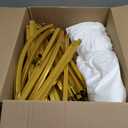 Arch Backdrop Stand Set of 2 With Cover (7.2FT+6FT) Gold Metal Wedding Arch Balloon Stand With Cover for Birthday Party Baby Shower Graduation Ceremony Decoration (White)