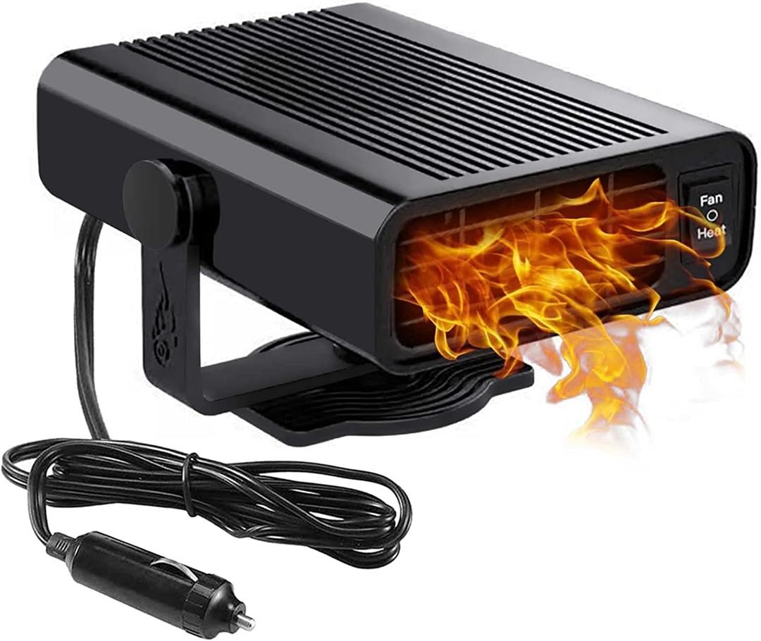 Car Heaters,12V 200W Portable Heater for Car,360 Rotatable Defroster for Car Windshield,2-in-1 Heating and Cooling Fan Fast Car Heater that Plugs into Cigarette Lighter