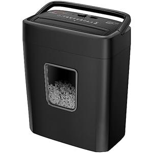 Bonsaii Paper Shredder, 8-Sheet Crosscut Shredder with 4.2 Gallon Bin Shred Credit Card/Mail/Staple/Clip, P-4 Security Level Document Shredder with Handle for Home Office (C261-C)