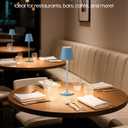 LED Cordless Table Lamp Rechargeable, 3-Height Adjustable, 5500mAh Battery Operated Lamp, 3-Color Dimming Touch Lamp, Portable Lamp for Dining, Bedroom,Camping, Outdoor, Indoor(Blue 1 Pc)