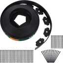 No Dig Durable Garden Landscape Edging Kit, 2" Tall Black Plastic Lawn Border for Landscaping, Flower Gardens, Lawn (100FT+ 120pcs Anchoring Spikes, Black)
