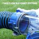 DUMPMAN RV Sewer Hose Elbow, Clear 4-in-1 Sewer Hose Adapter, Easy Connecting Bayonet Fitting, RV Sewer Drain Lock with Leak-free Gasket, 90 Degree Design