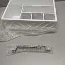 Paper Plate Dispenser and Holder for Kitchen Counter, Wood Rustic Silverware Utensil Caddy, Cutlery Flatware Organizer Box for Cups Spoons Forks Napkins, Kitchen Accessories (White)