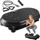 Vibration Plate Exercise Machine, Vibrating Fitness Platform for Lymphatic Drainage, Full Body Shaker Workout Equipment, Bluetooth Power Shaping Vibrate Plate, Board Sport for Home Exercise Gym, Blue (Black)