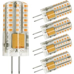 G4 LED Bulb 12V Bi Pin Base 3W Warm White 2700K Replace 20W Halogen Bulbs for Home and Landscape Lighting Non-Dimmable, 5 Pcs