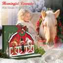 2 x Funny Horses Christmas Ornament 2025 - Farm Animal Ornaments for Christmas Tree, Horse Gifts for Farmers Women, Men, Wooden Farm Ornament for Family, Friends, Animal Lovers Gift Ideas