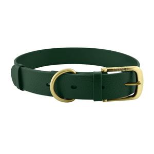 Tuff Pupper Classic Heavy Duty Dog Collar | 10x Stronger Than Leather | 100% Waterproof & Odor Proof Dog Collar | Tough Rust-Proof All Metal Hardware (Forest Green)