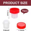 Qinyoung 72 Pcs Slow Wine Pourer Spout for Corked Bottles Pour and Seal Plastic Wine Pourers with Lid for Storing Precise Pouring (Red)