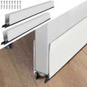 Pushglossy 2 Pack 1" x 35.5" Storm Door Sweep Replacement Bottom Sweep Aluminum Expander for 1" Thickness Security Storm Door Weatherstripping(White)