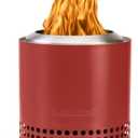 Solo Stove Mesa XL, 7 Inch Tabletop Fire Pit with Stand - Smokeless, Stainless Steel Fire Pit for Camping, Outdoor & Patio- Wood Burning or Pellet Fueled Portable Bonfire, 2.3lbs, Mulberry