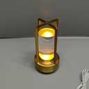 Portable Metal Table Lamp for Indoor/Outdoor ,Rechargeable Cordless LED Lamp, 3-Colour Infinitely Dimming Battery Powered Small Desk Lamp, Restaurant/Bedroom/Bar/Coffee Shop/Camping Light (Gold)