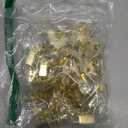 Coideal Small Curtain Clips Gold - 100 Pack Stainless Steel Curtain Hooks for Hanging Party String Lights Indoor, Art Crafts, Christmas Wedding Decoration (Light Gold)