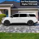 BOGAR TECH DESIGNS for Kia Carnival 2022-2026 Side Window Chrome Delete Precut Vinyl Trim Overlay, Gloss Black Blackout Appearance