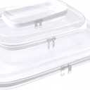 Clear Hard Plastic Zipper Case,3Pcs clear zipper caseProfessional Grade Plastic Transparent Storage Box, Toiletry Pouch, Travel Organizer, Cosmetic Bag(M/L/XL)