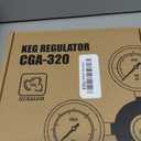 Co2 Regulator for Kegerator - CGA320 Draft Beer Regulator Kegerator Regulator, Dual Gauge Brewing Keg Regulator, Co2 Tank Regulator Kegerator Parts, Co2 Pressure Regulator with 2 Hose Clamps