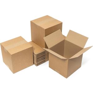 Mefleet 8x8x8" Shipping Boxes 25 Pack - Corrugated Cardboard Square Mailing Box Packaging for Small Business - Brown Mailer Packing Supplies