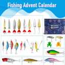 2 x Fishing Advent Calendar 2025-24 Days of Christmas Countdown Calendar with Fishing Lures Set for Fisher Adult Men Teen Boys, for Dad Men