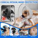 Dog Cone Collar with Soft Liner to Stop Licking, Elizabeth Recovery Collar After Surgery for Large Medium Dogs, Comfortable Pet Head Cone Alternative for Neutering Spay Injury (XS)