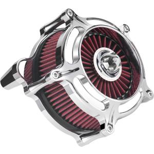 Air Filter Cleaner for Harley Davidson Softail Touring Street Road King Glide Trike for Harley Davidson Air Intake Filters for Touring 08-16, Softail 16-17 Red
