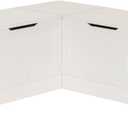 Linon Harris White Solid Pine Backless Nook with Interior Storage