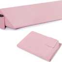 Horbaunal Queen Size Bed Wedge Pillow Cover for Headboard Gap, Headboard Wedge Pillow Case Cover Only, 60" x 10" x 6", Pink
