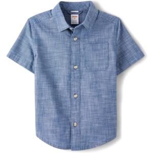 Gymboree,Boys,and Toddler Short Sleeve Button Up Shirt,Chambray, Size 10