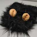 Vivifying Lion Mane (Black) for Medium & Large Dogs - Adjustable Pet Costume with Faux Fur, 13.77in x 14.5in, Up to 27.55in Neck Girth, Halloween Dog Accessory