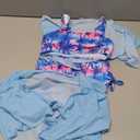 GRACE KARIN Girls Bathing Suit Adjustable Taniki Swimsuit Tie Front 4 Piece Bikini Set with Kimono Cover Up 6-14