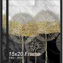 15x20 Picture Frame Set of 2 for Photo Poster Horizontally/Vertically | Black Light Weight and High Transparent 15 x 20 Frame for 15by20 Pciture Wall Mount(2 Packs|Black|15x20)