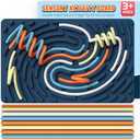 Sensory Activity Board: Ednzion Double-Sided Silicone Fidget Toy for Kids & Adults | Silent, No Mess, Calming for Anxiety, ADHD & Autism | Portable with Travel Bag & 20 Strings | Ages 3+