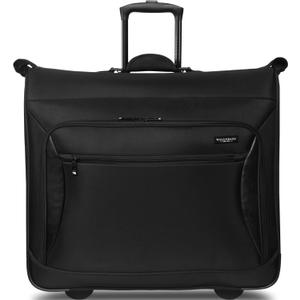 WallyBags Solutions Rolling Garment Bag, Multiple Hangers and Made for Men and Women (45-Inch Rolling, Black)