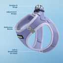 Best Pet Supplies Voyager Step-in Air Harness - All Weather Mesh, Reflective, No Pull Harness for Dogs, Cats - Secure with Hook & Loop Fastener, Buckle, Double D-Rings - Lavender, M