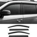 Vesul Window Visor Compatible with All NEW 2025 2026 VW Volkswagen Tiguan Out-Channel Window Rain Guards Deflectors Vent Shades Accessories Stainless Steel Silver Trim